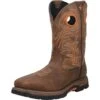 Men's Brown And Orange Waterproof Square Toe Boot