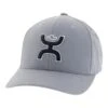 Hooey YOUTH Flexfit Grey Cap-Black Hooey Up Patch