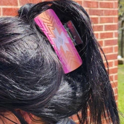 McIntire Saddlery Clear Clip With Pink Aztec Leather