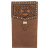 Hooey Brown Basket Weave Rodeo Wallet
