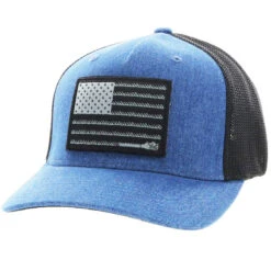 Hooey Mid Profile Denim/Black Cap-Hooey Liberty Patch