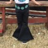 Distressed Black Toddler Bell Bottoms