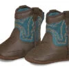 Infant Brown And Green Open Range Baby Boots