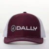 Dally Up Maroon And White Logo Cap