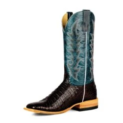 Horse Power Top Hand Chocolate Caiman Men's Square Toe Boots
