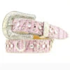 Kid's Pink Zebra Horseshoe Belt