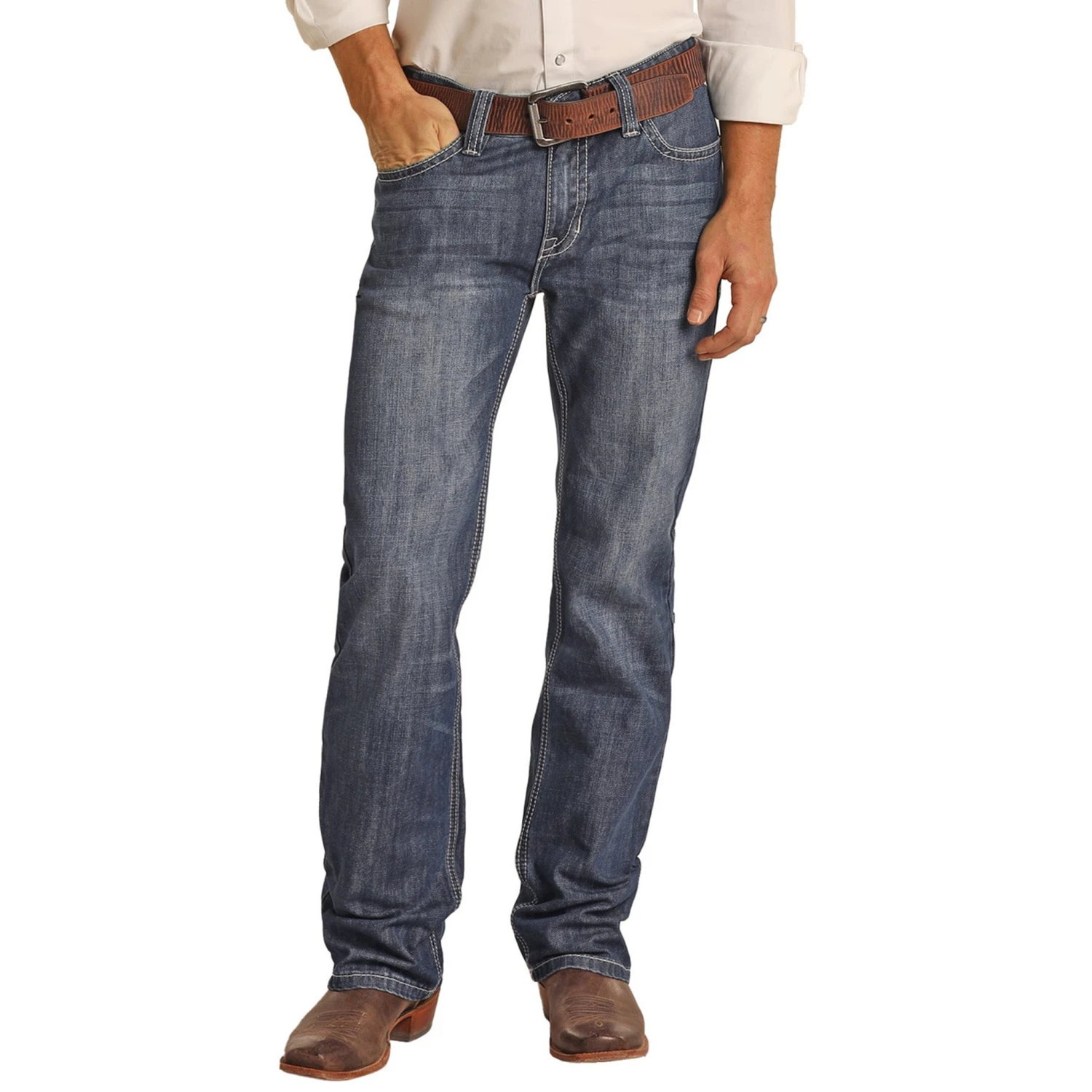 Rock & Roll Cowboy Ladder Stitch Double Barrel Jeans - Image 2