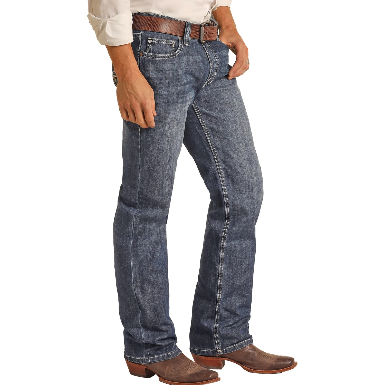 Rock & Roll Cowboy Ladder Stitch Double Barrel Jeans - Image 3