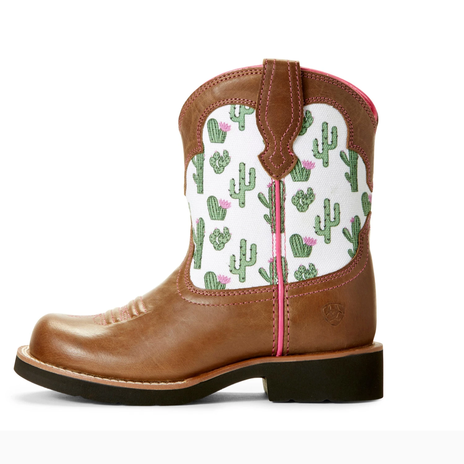 Ariat Kid's Brown Cactus Fatbaby Round Toe Boot - Image 3