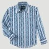 Wrangler Kids Blue Aztec Stripe Shirt