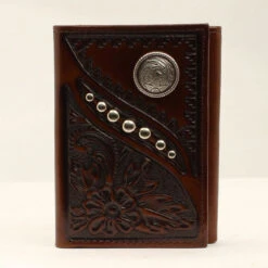 Nocona Floral Tooled Concho Trifold