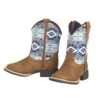 Twister Kids Heston White/Blue Aztec Boots