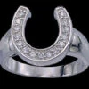 Montana Silversmiths Cubic Zirconia Horseshoe Ring Size 9